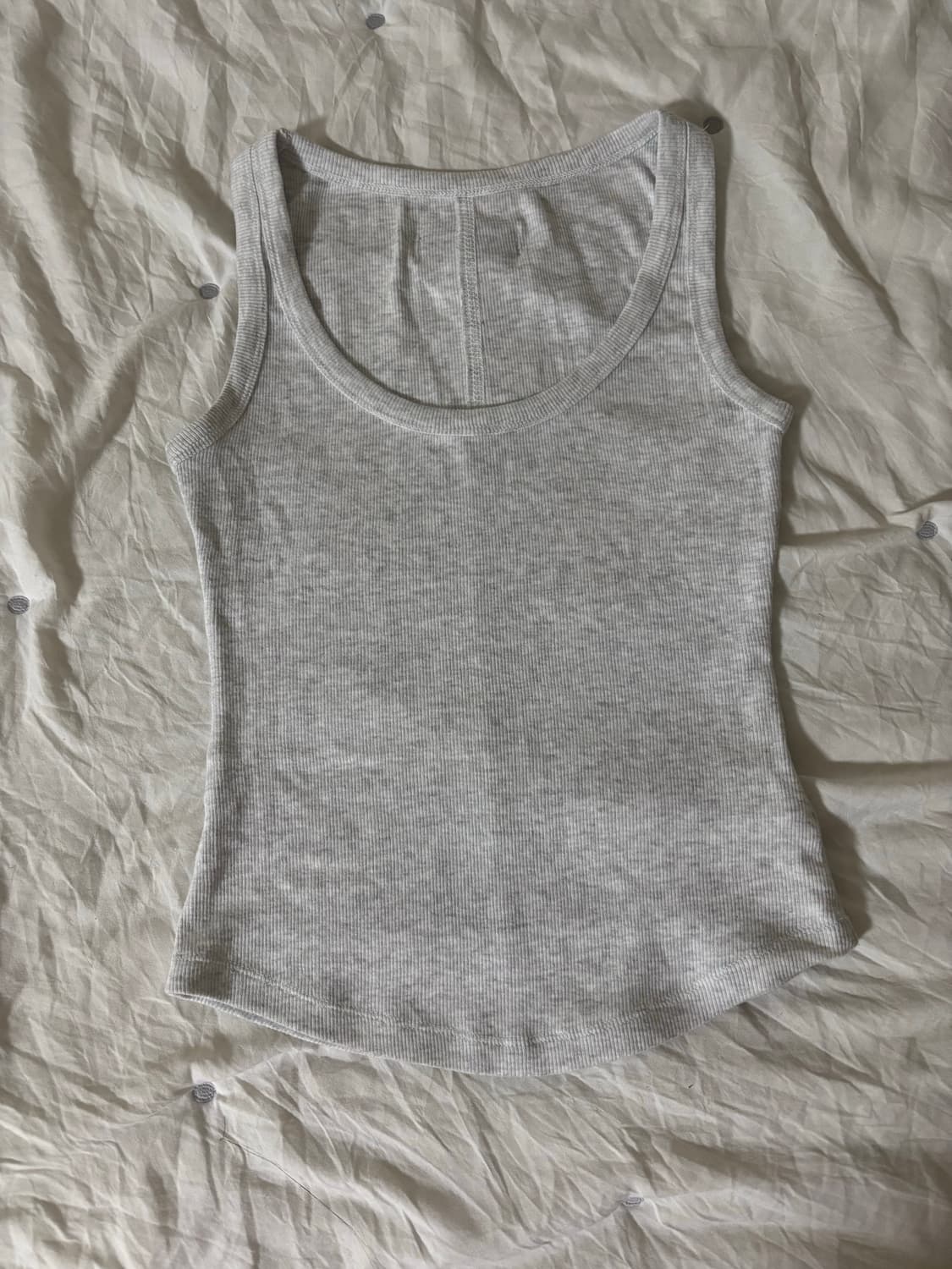 클라따 화이트멜란지 에센셜 슬리브리스 상품이미지2