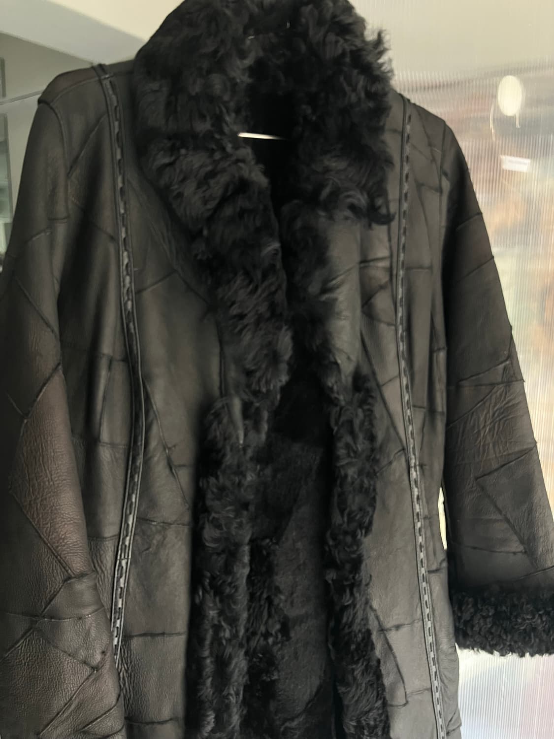 롱 레더 무스탕코트 상품이미지3