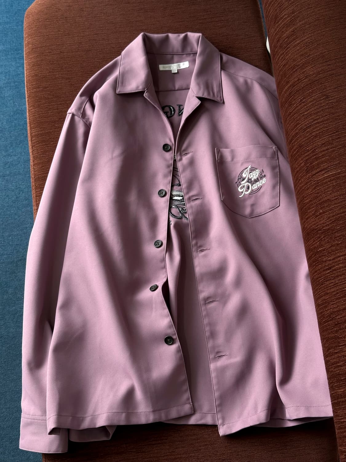 Poly twill fabric design stitch shirt 상품이미지6