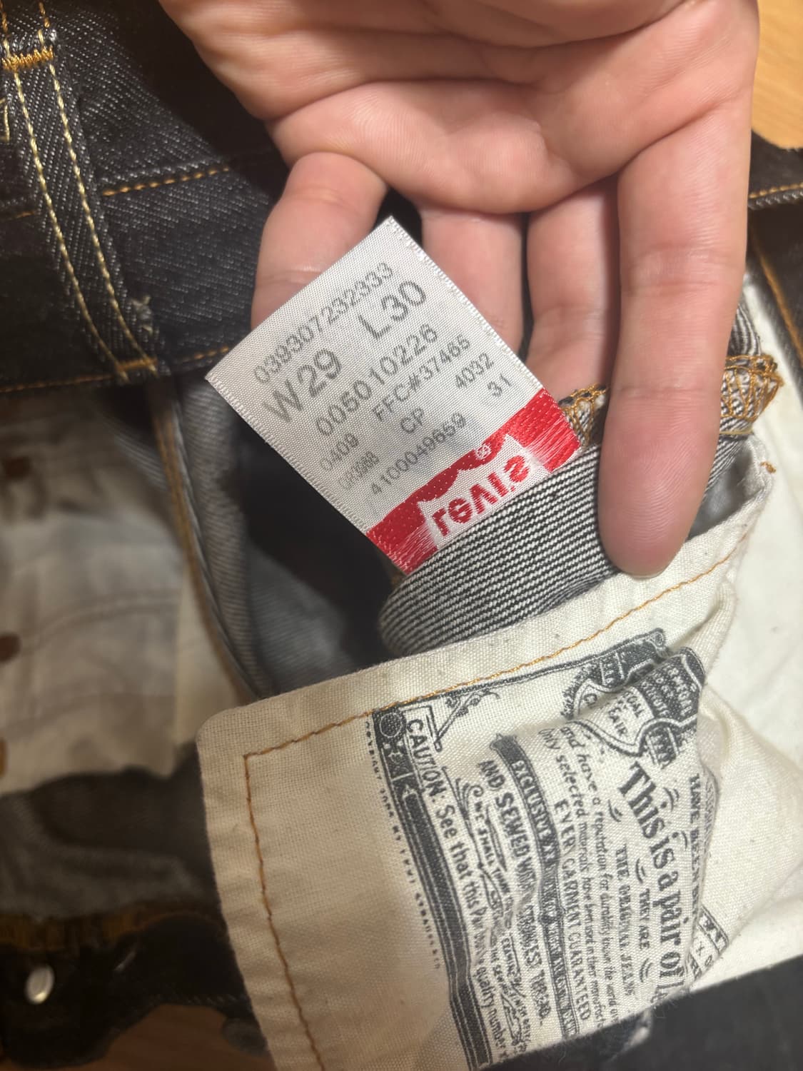 리바이스 501 청바지 W29 상품이미지7