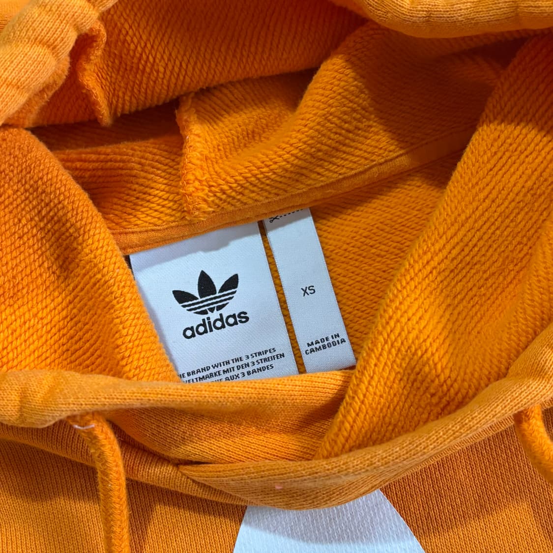 아디다스 파이어버드 오렌지 주황 빅 로고 후드티 상품이미지4