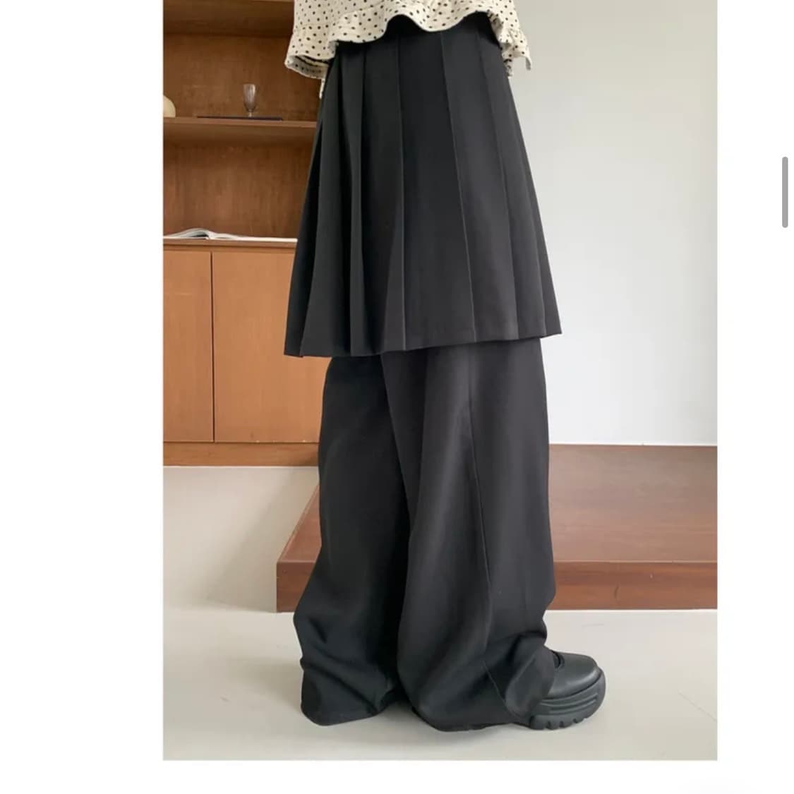 러브앤드팝 스커트 레이어드 팬츠 상품이미지1