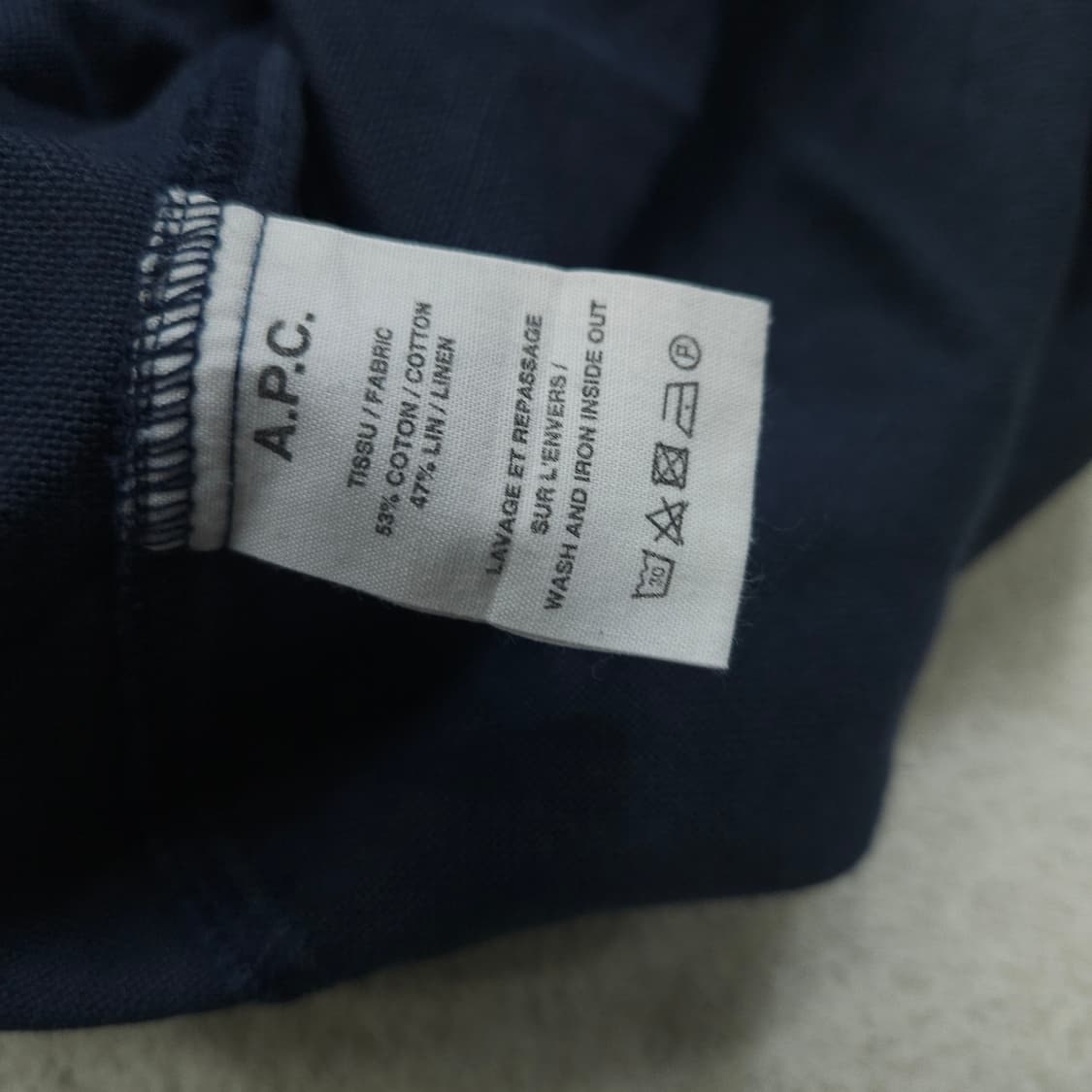 아페쎄 코튼 린넨 셔츠 L 상품이미지4