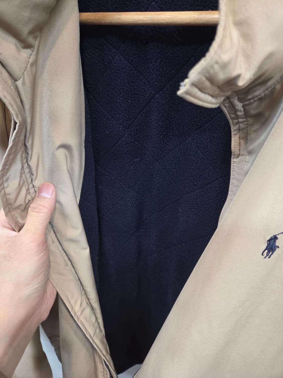 폴로랄프로렌 올드스쿨 윈터 안감플리스 해링턴 자켓 xxl 상품이미지6