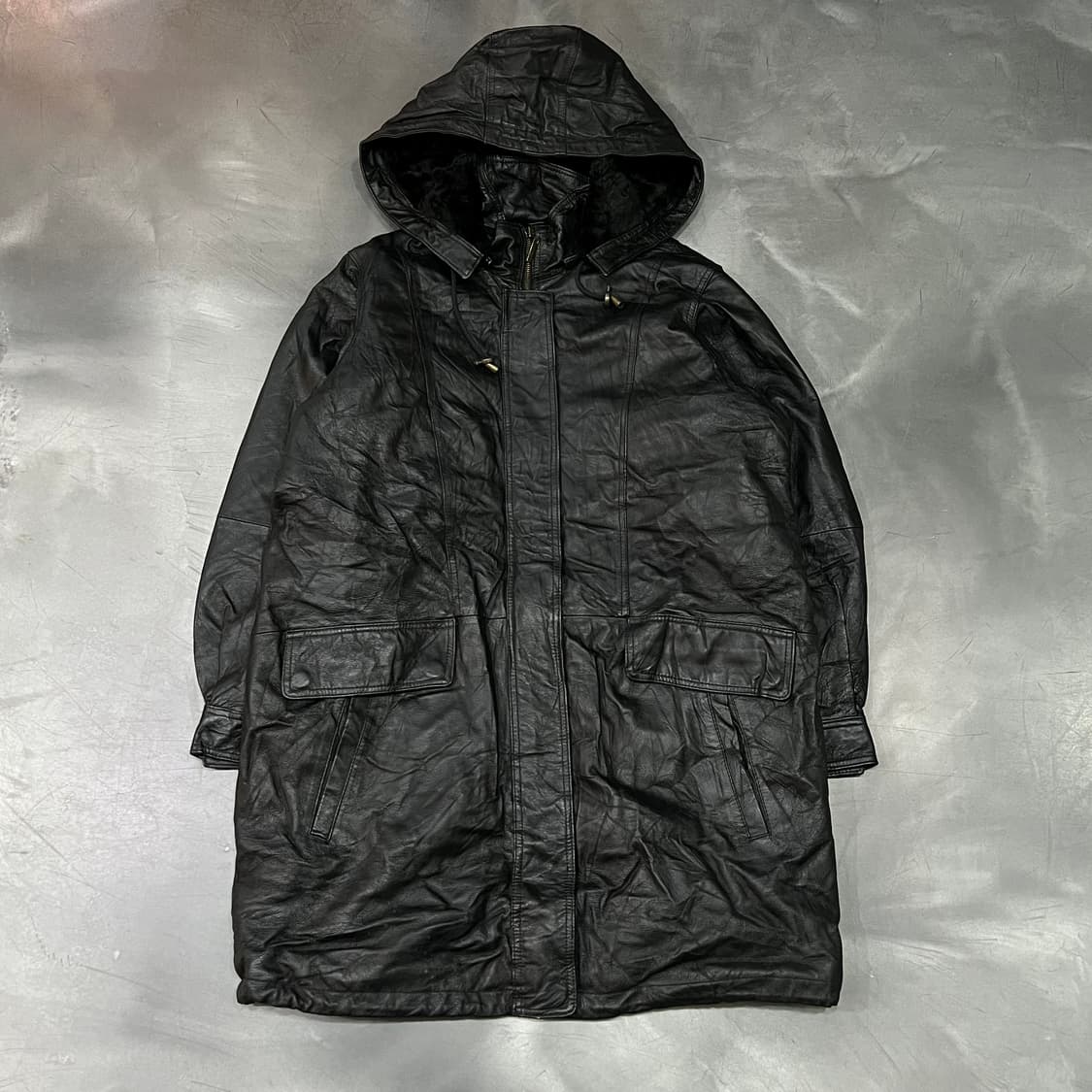  Veranesi 후드 레더 자켓 y14923 상품이미지1