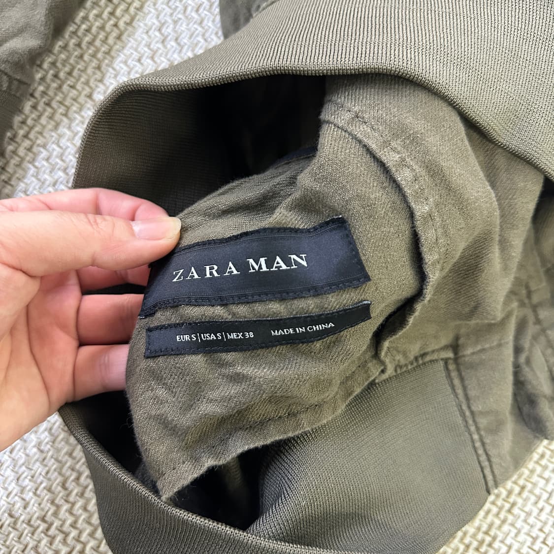 S 자라맨 카키색 야상 자켓 0331D 상품이미지2