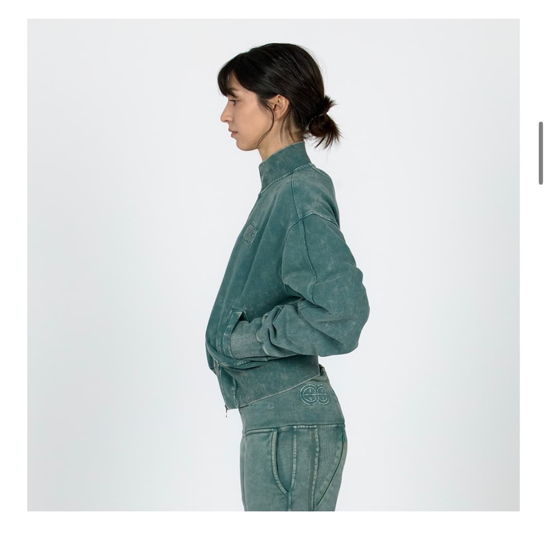 플라스틱프로덕트 저지 폼 집업 우먼 (에메랄드) 상품이미지2