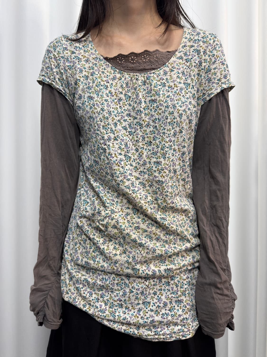 flower layered top 상품이미지1