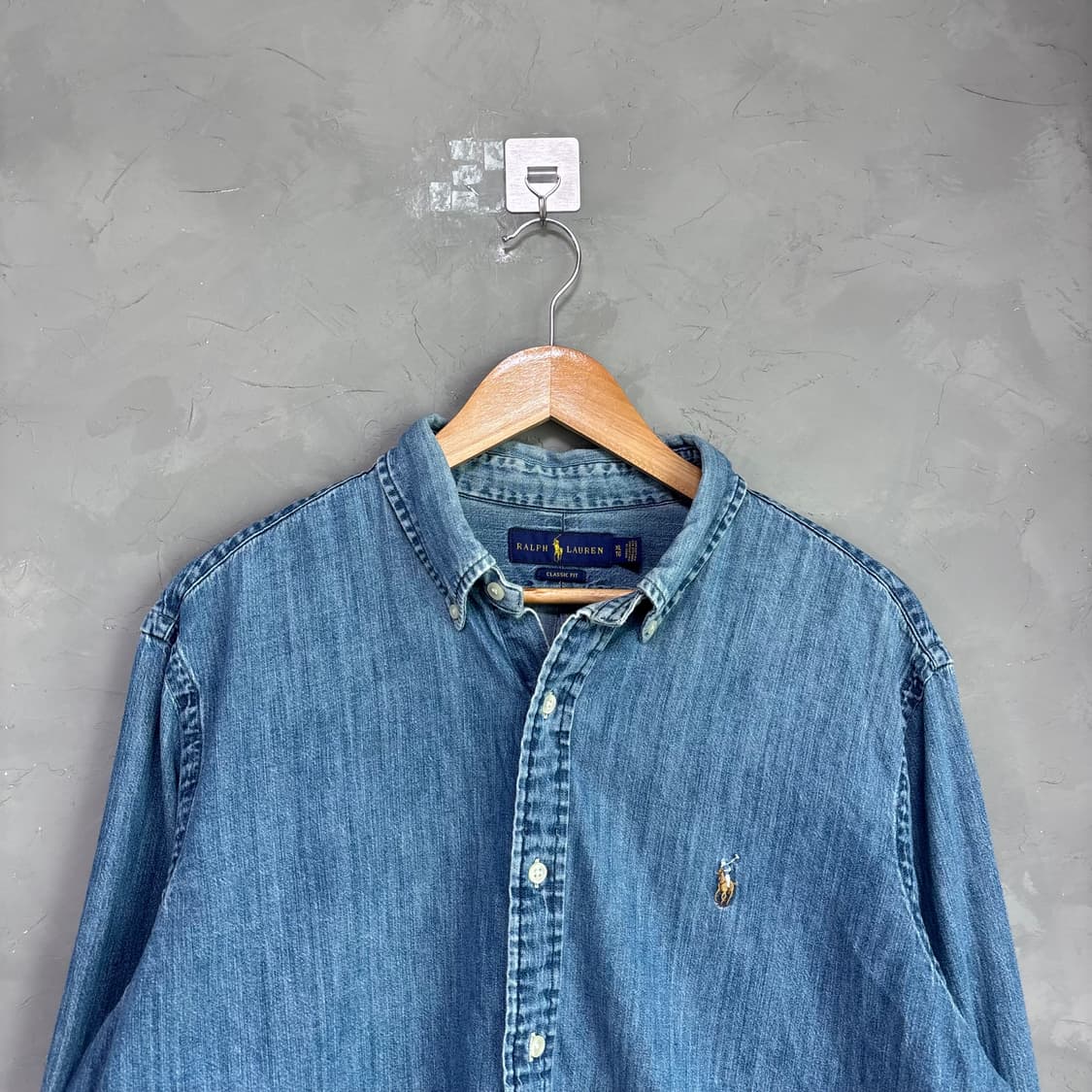 폴로 랄프로렌 데님 샴브레이 셔츠 상품이미지2
