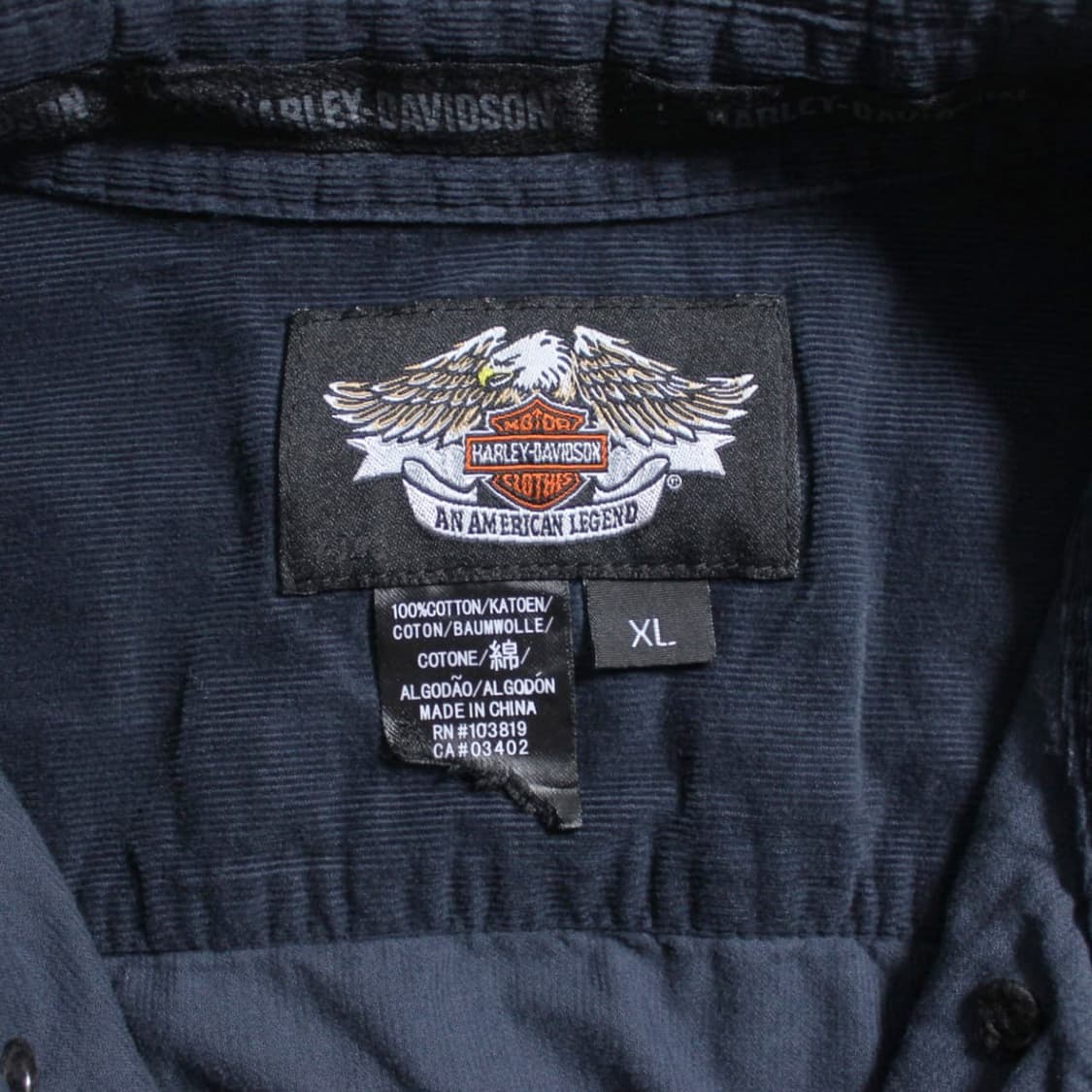 Harley-Davidson 할리 데이비슨 윌리지 스컬 골덴셔츠 상품이미지5