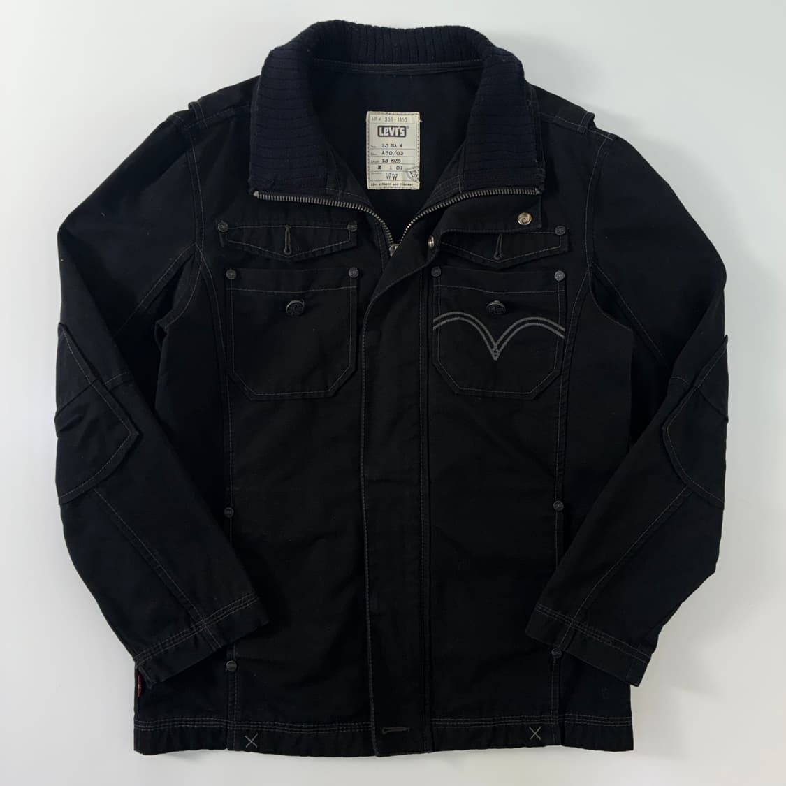 Levi's 리바이스 센터 포켓 스티치 블랙 데님 자켓 상품이미지1