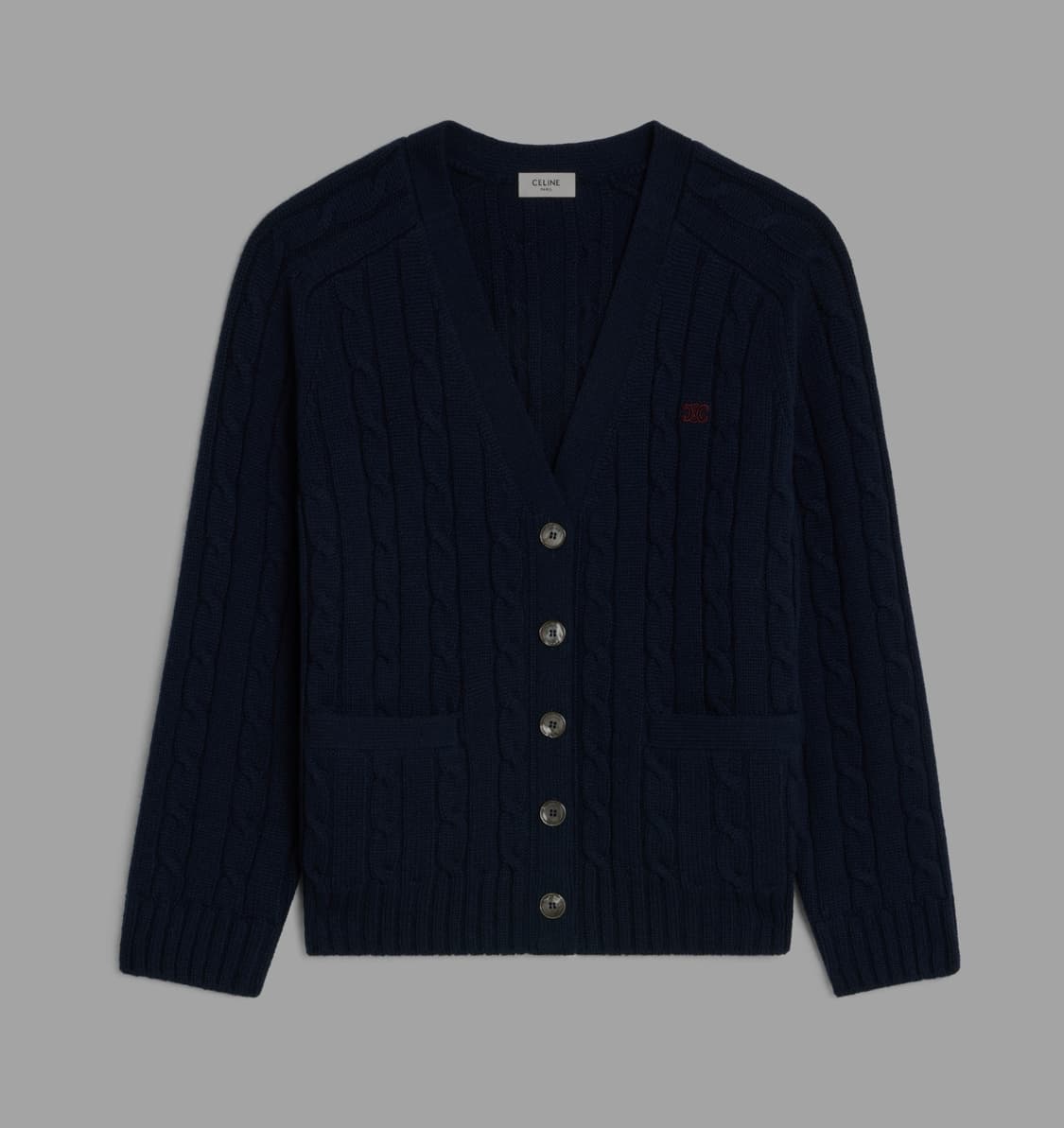 셀린느 캐시미어 네이비 케이블 가디건 xs 여자용!!! 상품이미지1