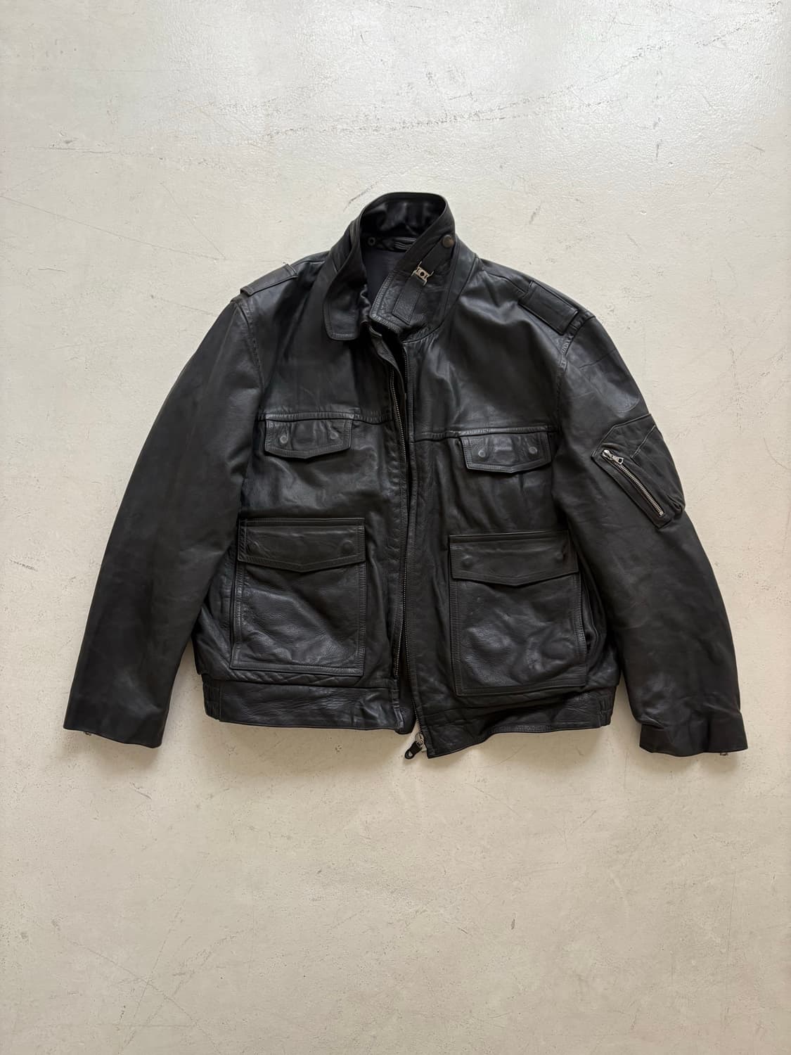 90-00's Original German Polizei Leather  상품이미지1