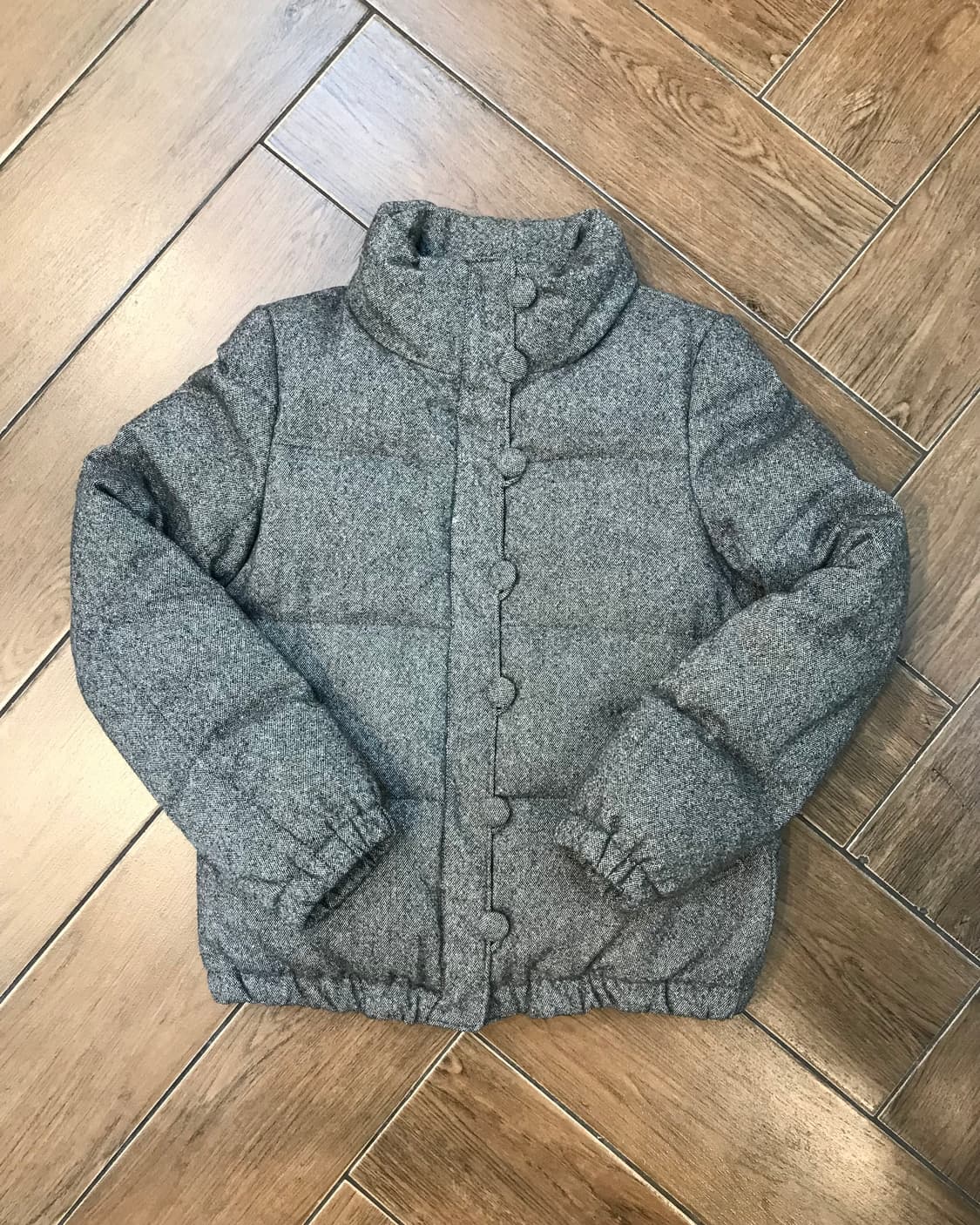 🐰단추 포인트 그레이 패딩 🐰 상품이미지4