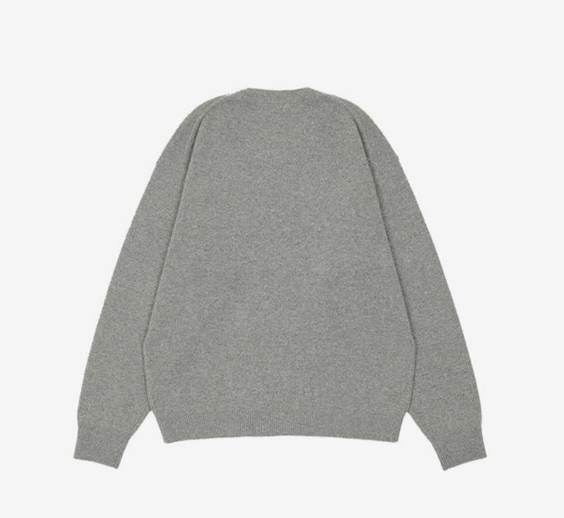 (M) Kenzo 겐조 보케 플라워 울 니트 그레이 상품이미지7