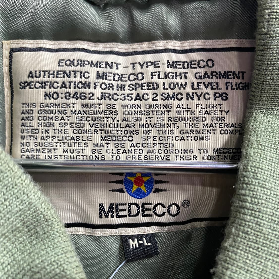 메데코 밀리터리 멀티 패치 MA-1 항공 점퍼 자켓 B3894 상품이미지5