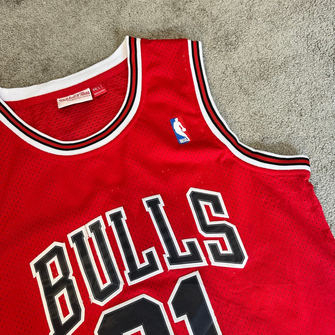 미첼엔네스xNBA 시카고불스 데니스로드맨 농구 저지L 상품이미지6