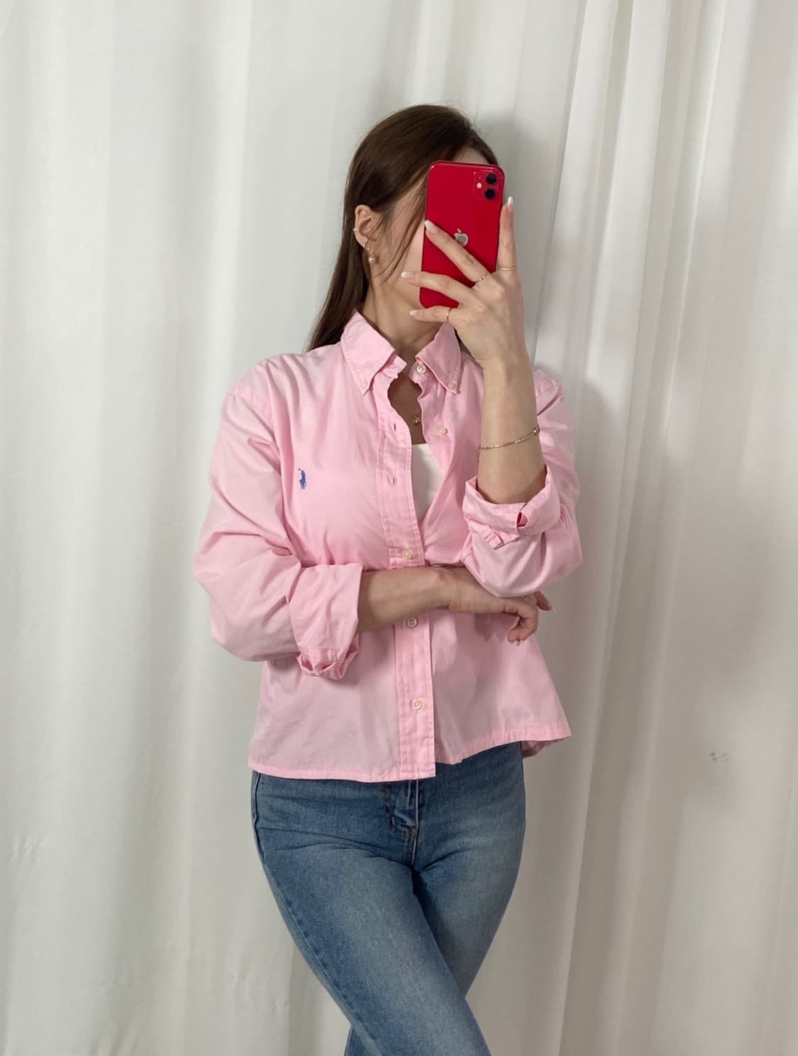 폴로 연핑크 포니 셔츠 상품이미지1