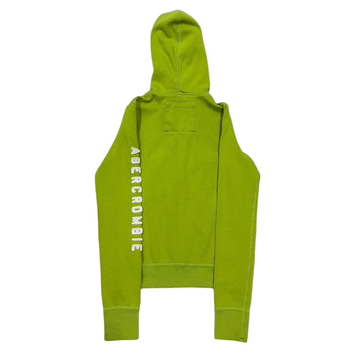 아베크롬비 빈티지 스펠로고 딱붙핏 Y2K 후드집업 자켓 라이트그린 라임 상품이미지3
