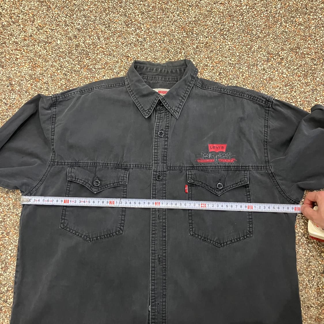 118 리바이스 웨스턴 흑청 데님 셔츠 빈티지 상품이미지7