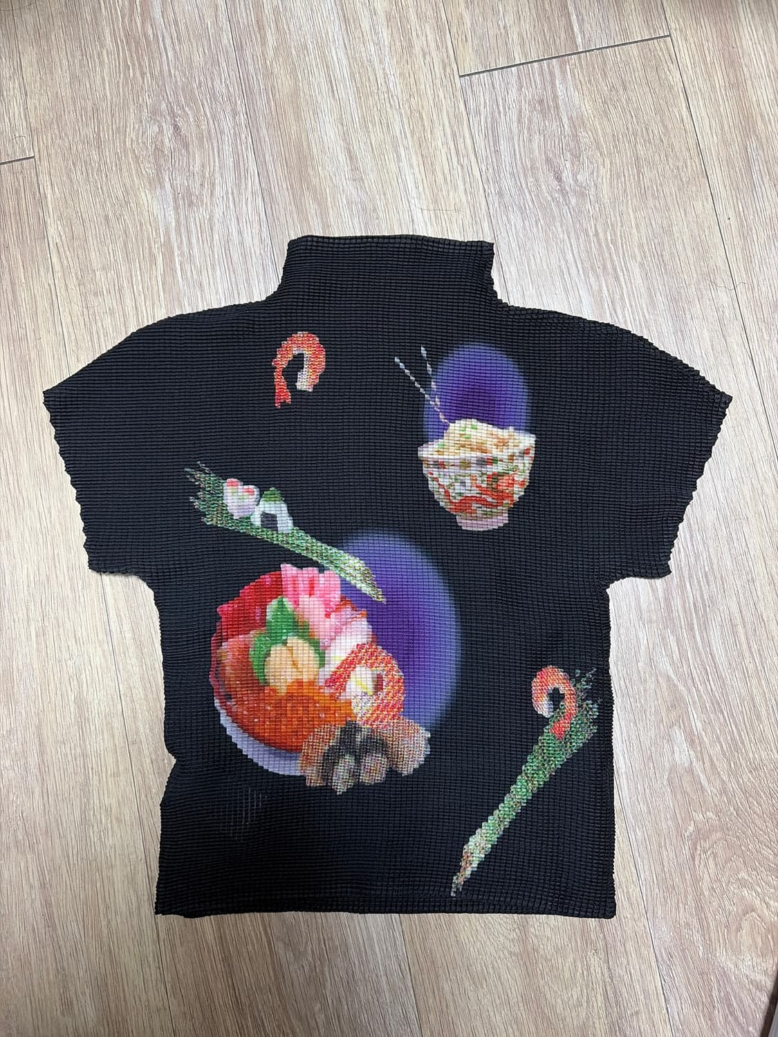 musubore pleated print tops 상품이미지2