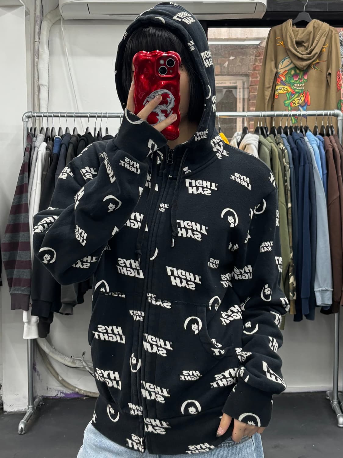 히스테릭 글래머 써클 걸 후드집업 상품이미지2