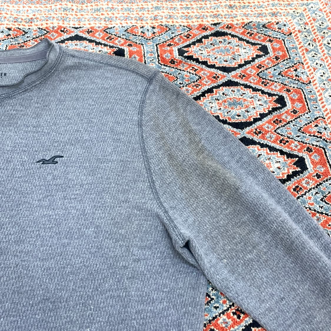 홀리스터 그레이 헨리넥 긴팔티셔츠 쭉티 남성XL  상품이미지3