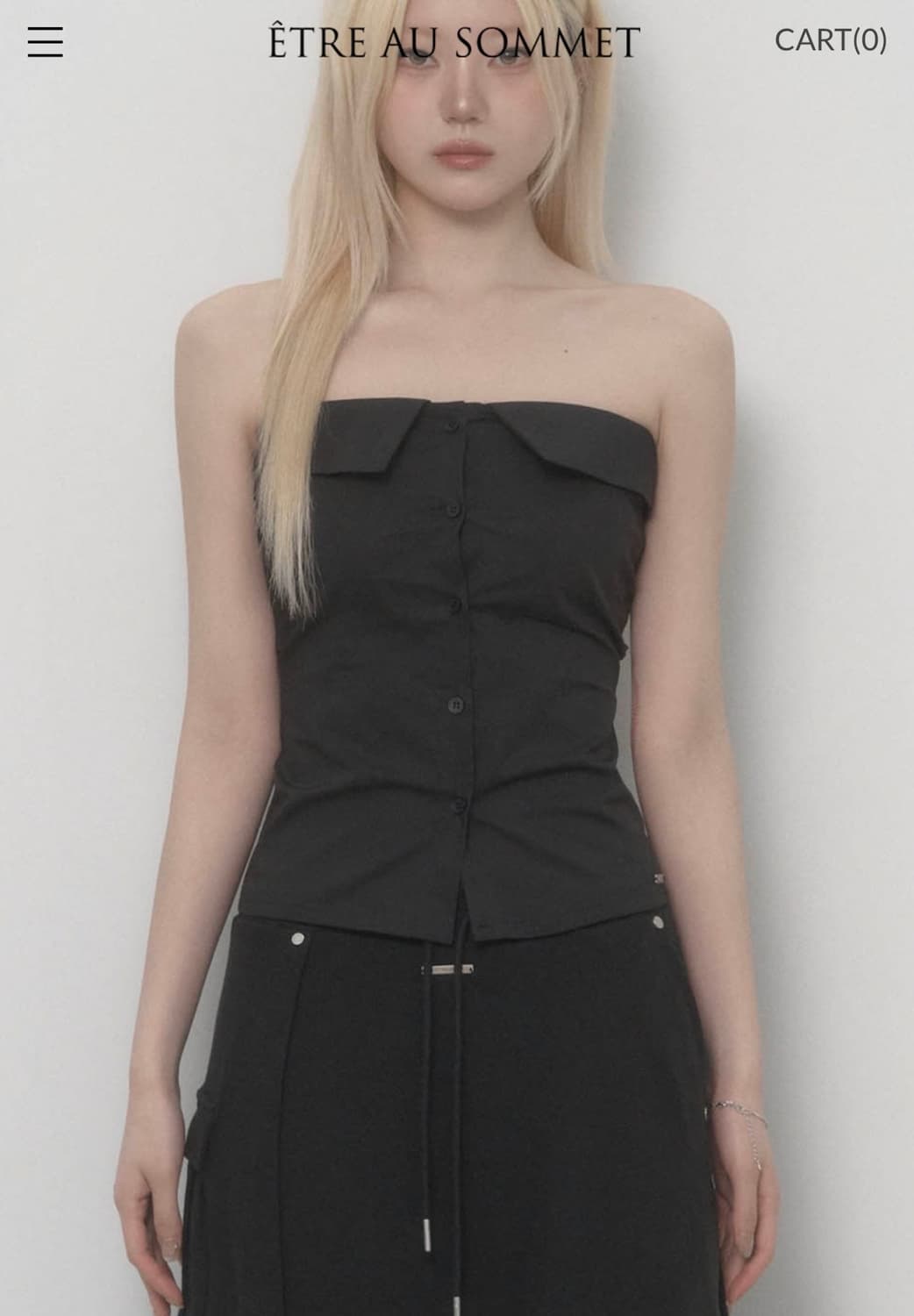 에트오소메 tie shirt tube top 상품이미지1