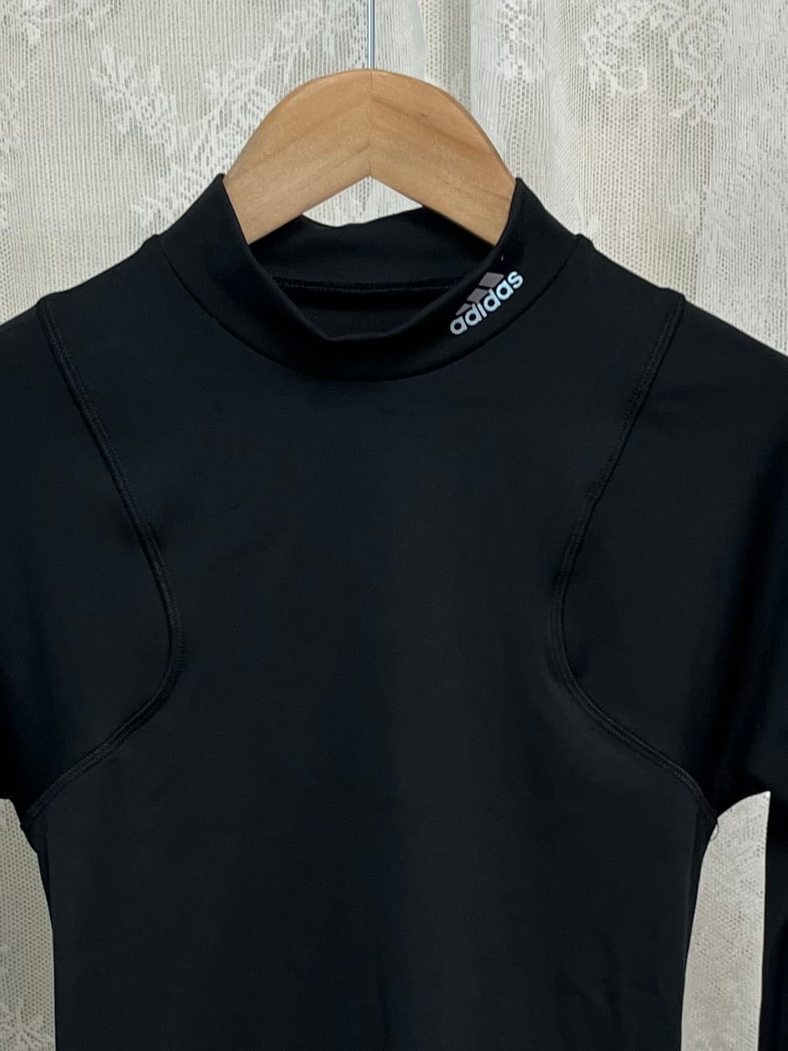 XS) 아디다스 베이스 레이어 긴팔 티셔츠 블랙 상품이미지3