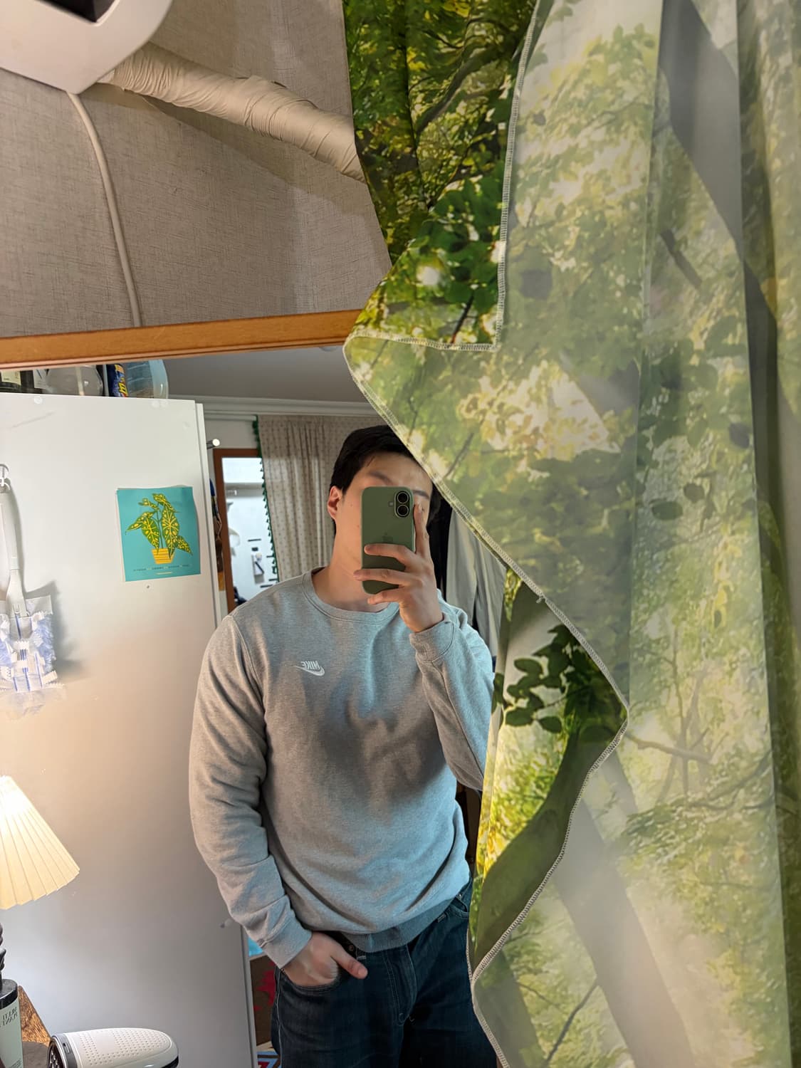 L) 나이키 맨투맨 회색 상품이미지2