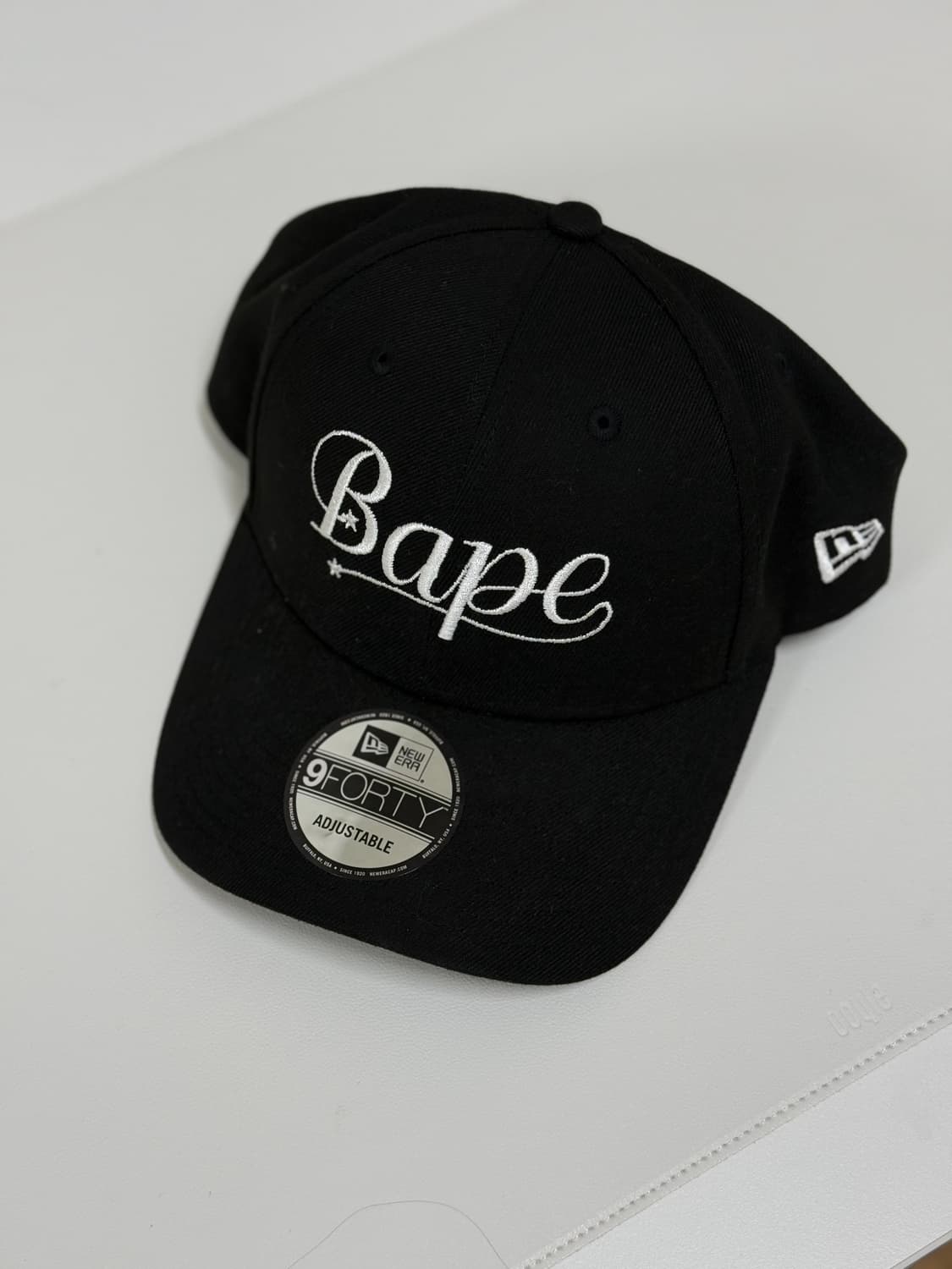 (W) 베이프 x 뉴에라 9포티 캡 블랙 모자 상품이미지1