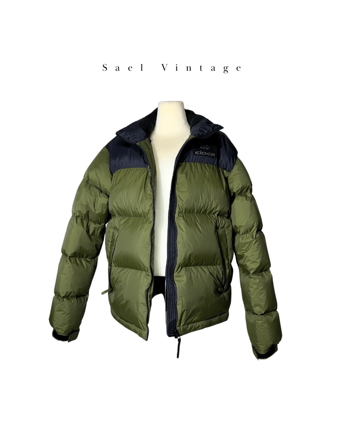 아이더 크레도 덕다운자켓 숏패딩 카키 L 상품이미지2