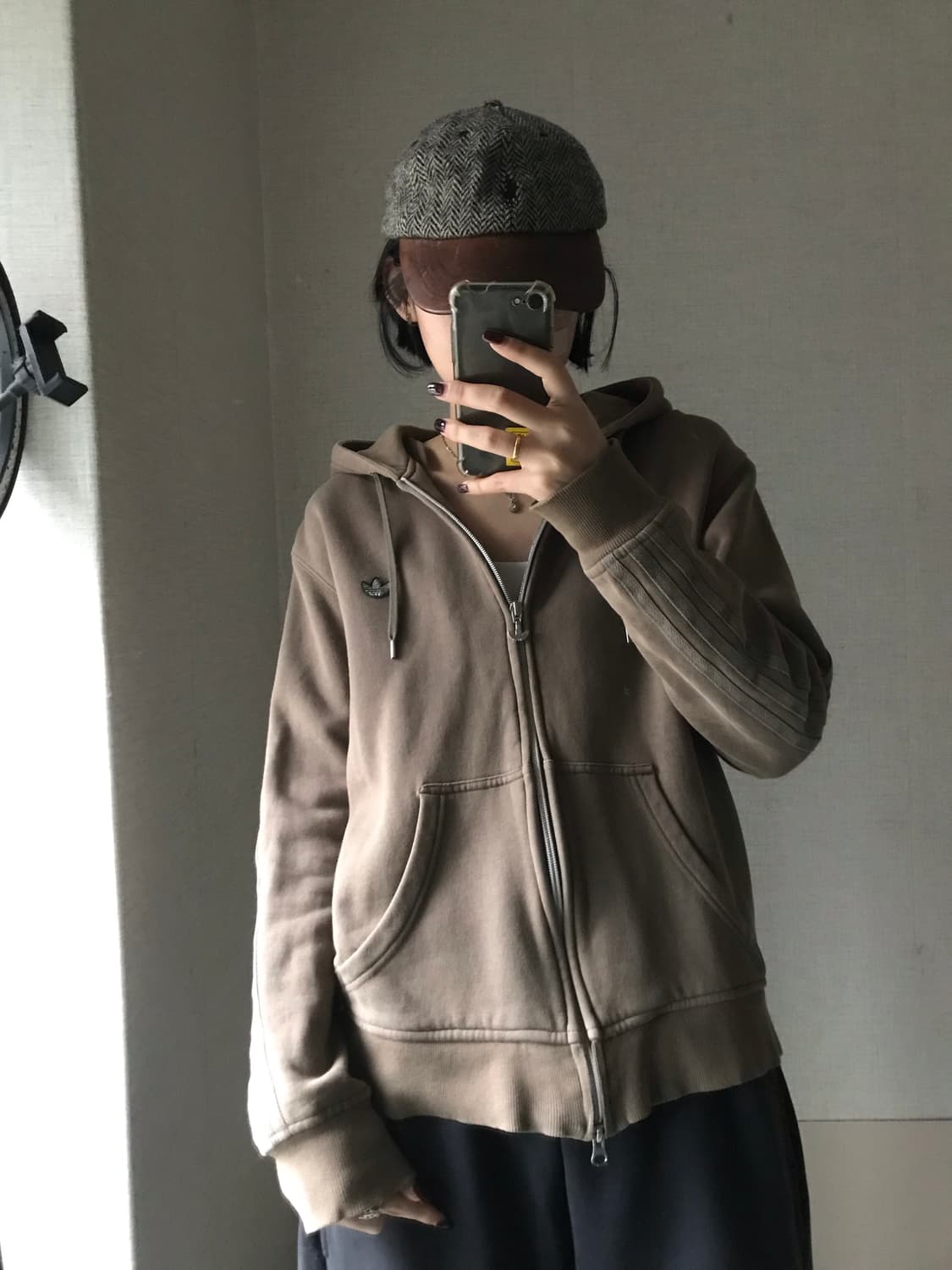 아디다스 00s 밀크초코 브라운 후드집업 상품이미지5