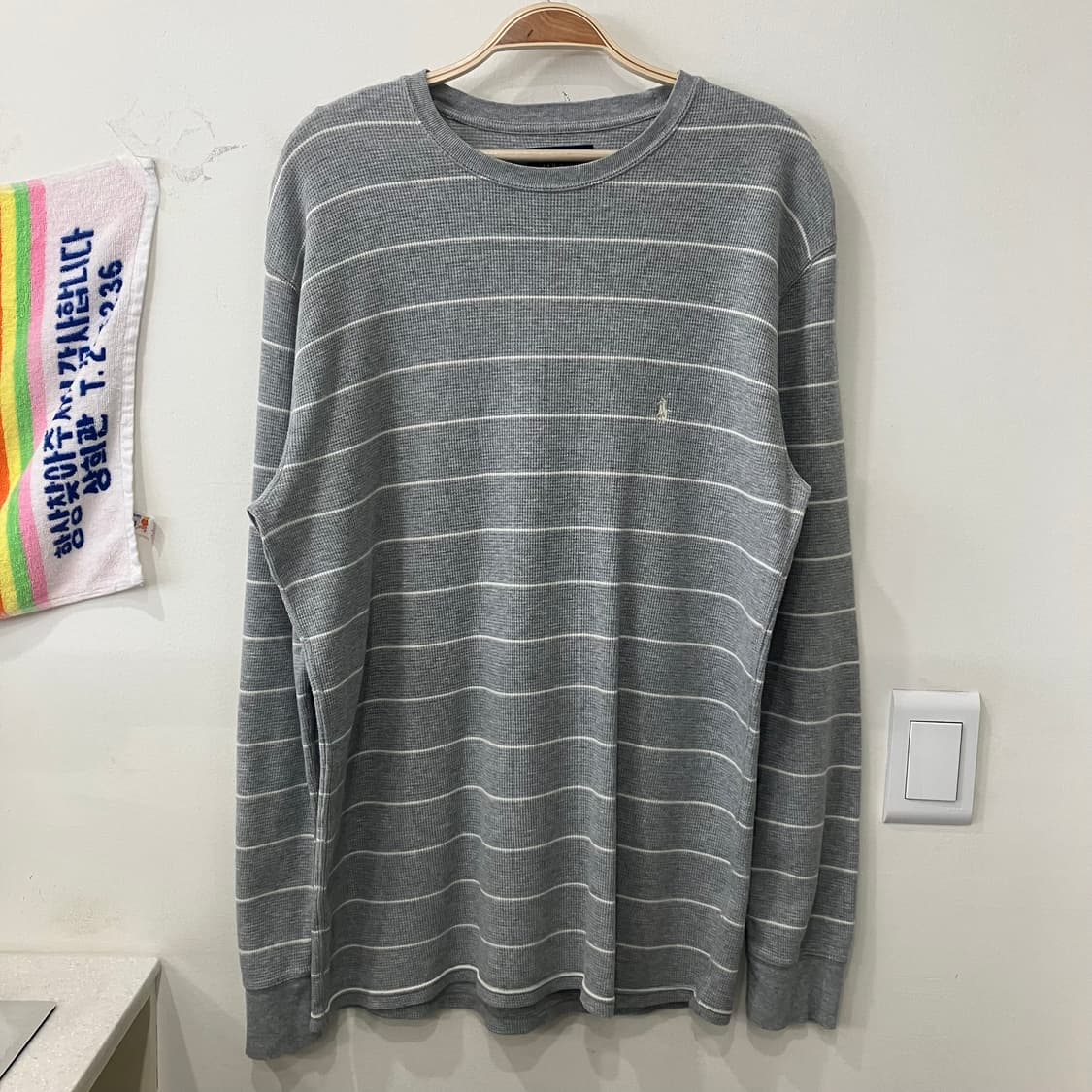 303 폴로 스트라이프 와플 롱슬리브 상품이미지1