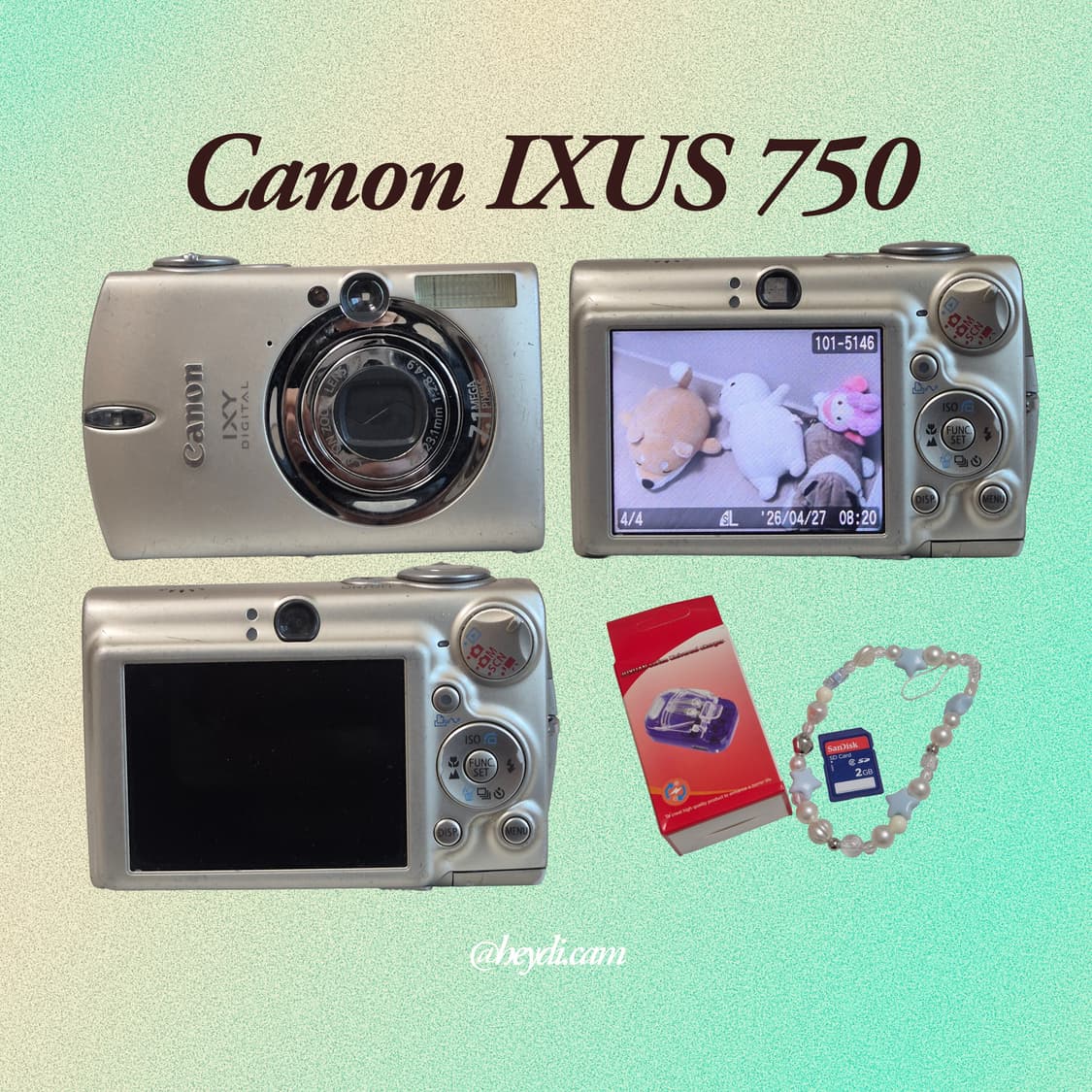 미품급! (아일릿 원희) 캐논 ixus750 IXY700 골드 상품이미지2