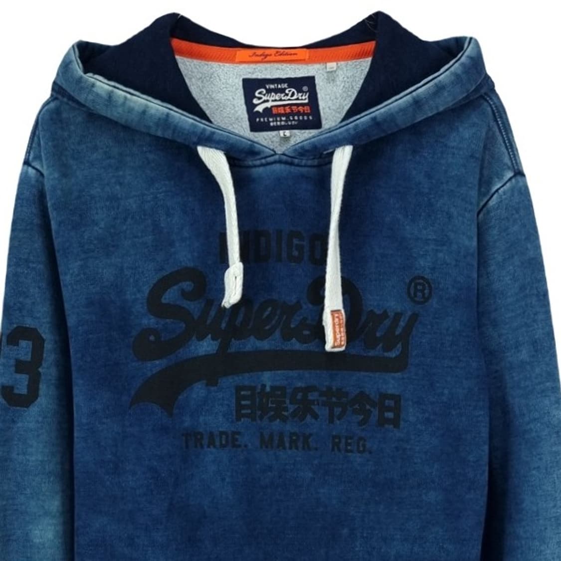 [슈퍼드라이] 빈티지 가공 빅로고 후드티 M19806 상품이미지4