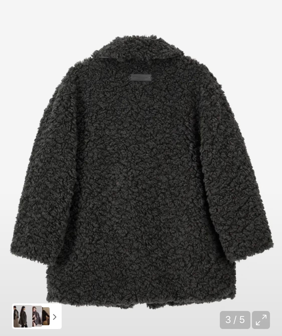 비터셀즈 컬리 퍼자켓 차콜 상품이미지3