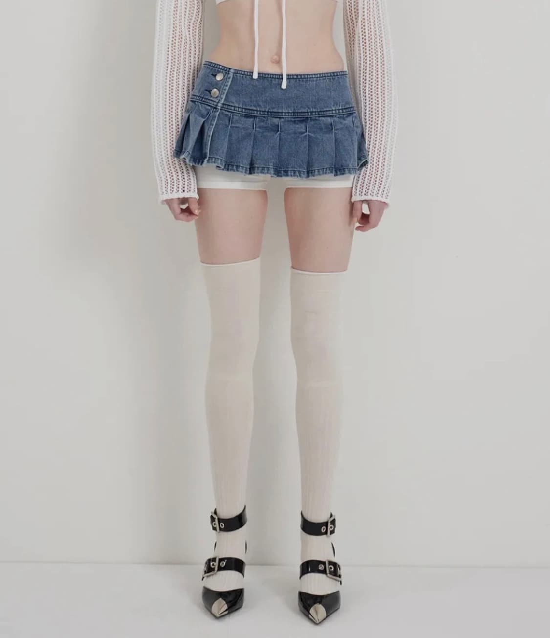 -ˋˏ 앤디아더 블루 맥시 턱 스커트 ˎˊ- 상품이미지3