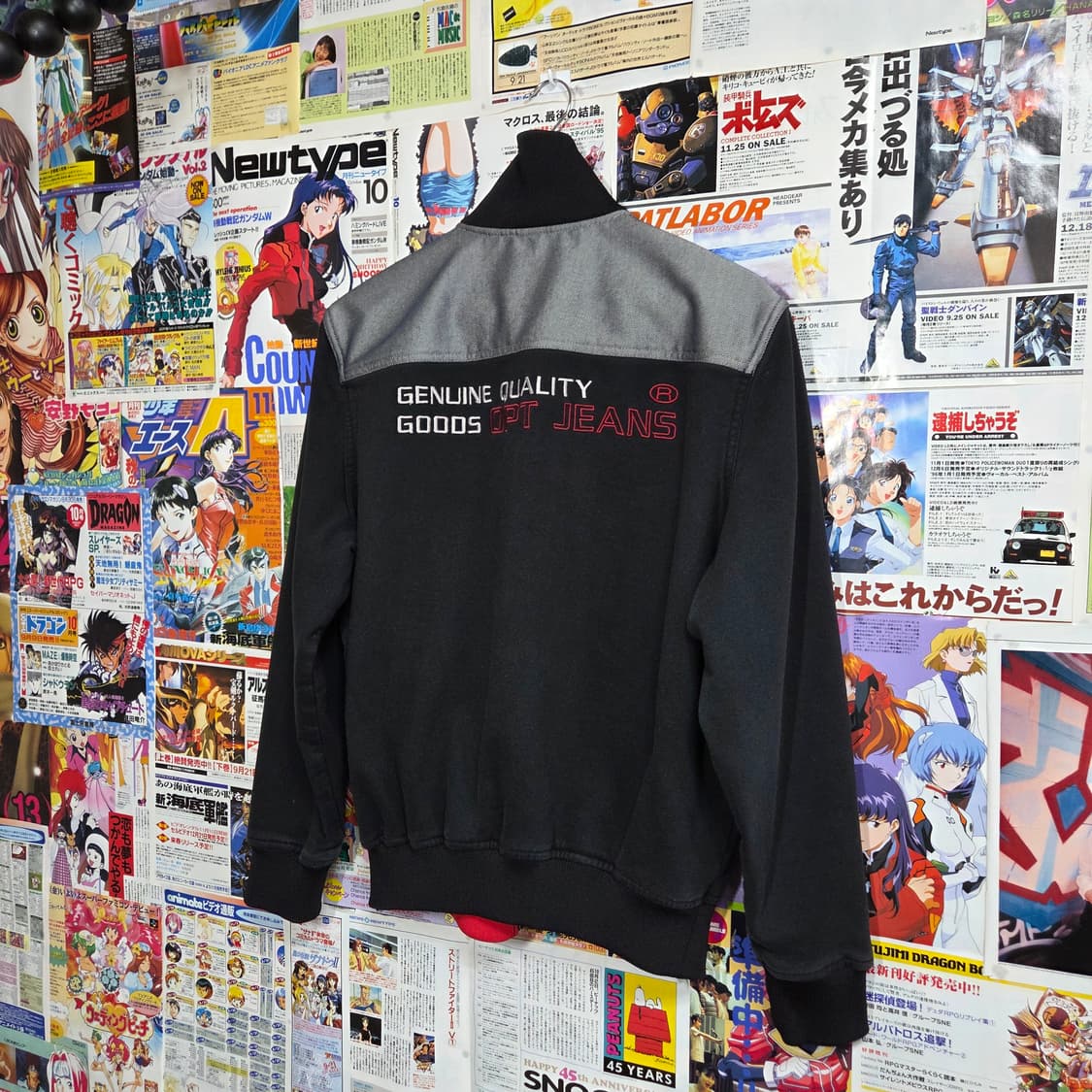 빈티지 실버 배색 자수 블랙 코튼 집업 상품이미지6