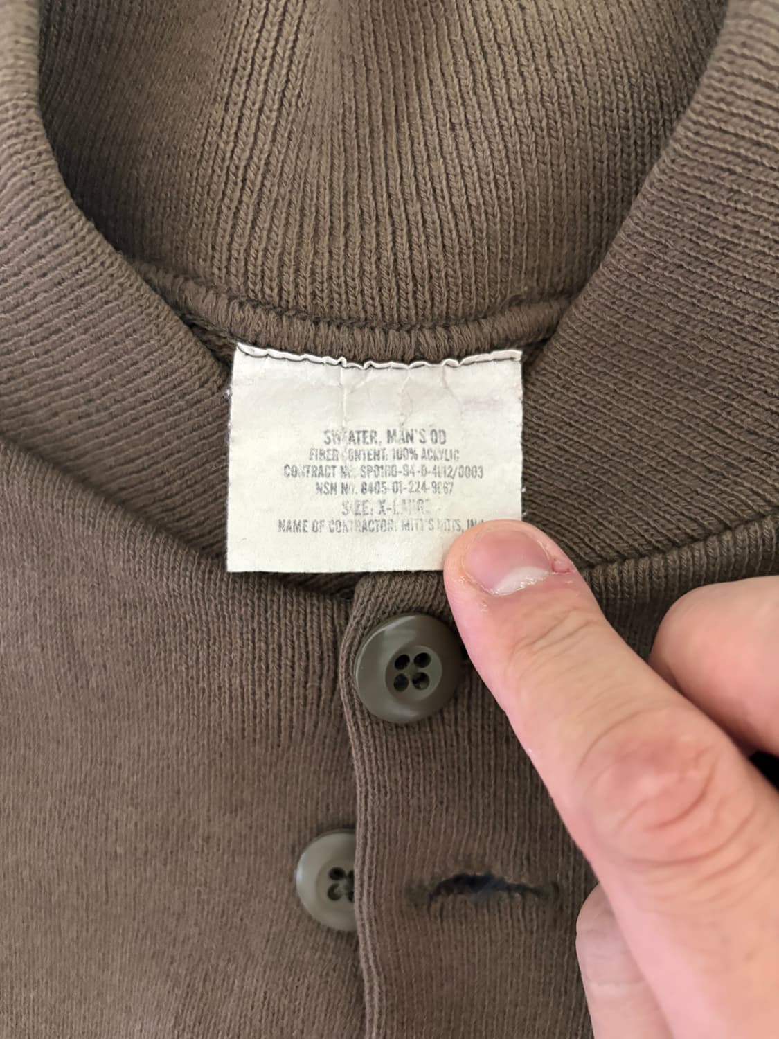 미군 빈티지 헨리넥스웨터(XL) 상품이미지4