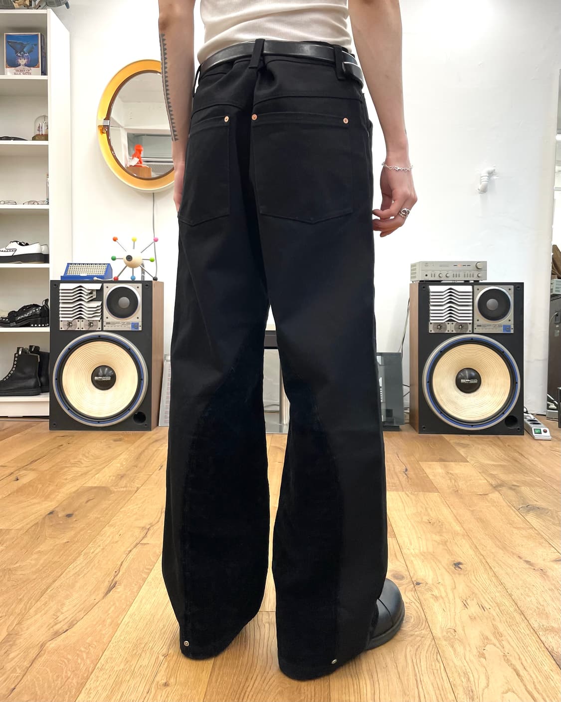 [48] 앤더슨벨 블랙 데님 팬츠 상품이미지3