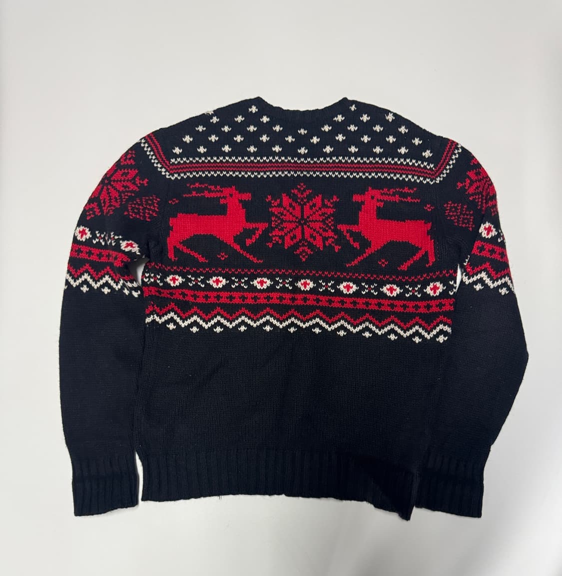 희귀!! 폴로 랄프로렌 RL 로고 순록 노르닉 니트 M 캐시미어 상품이미지2