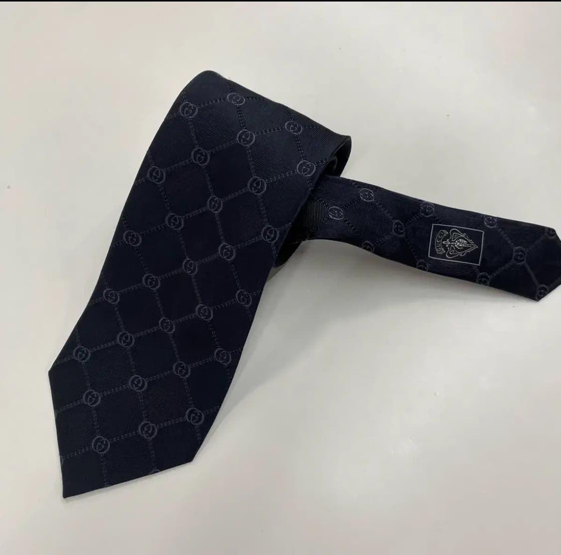 구찌(GUCCI) GG모노그램 명품 정품 블랙넥타이 상품이미지4