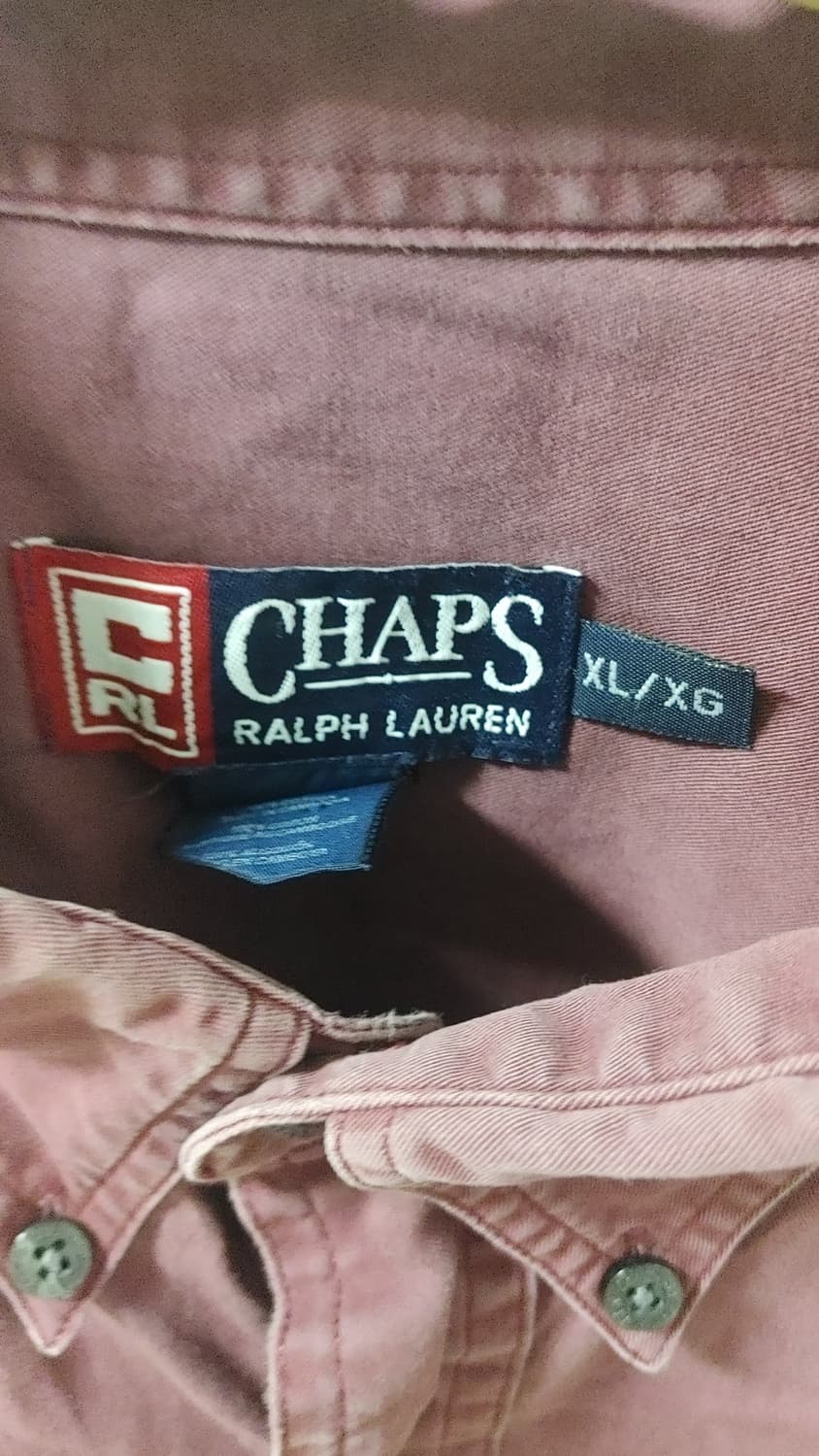 챕스 랄프로렌 버건디 셔츠 XL 상품이미지3