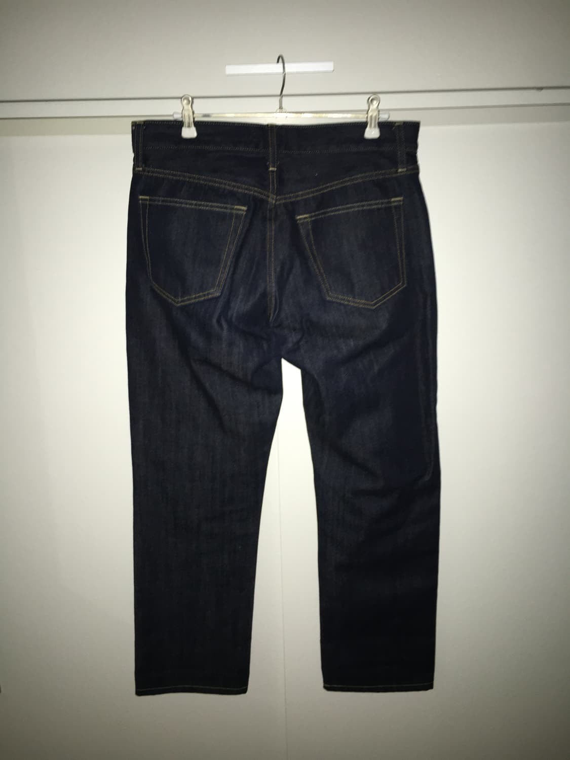 유니클로 인디고 레귤러핏 생지 데님 청바지 상품이미지2