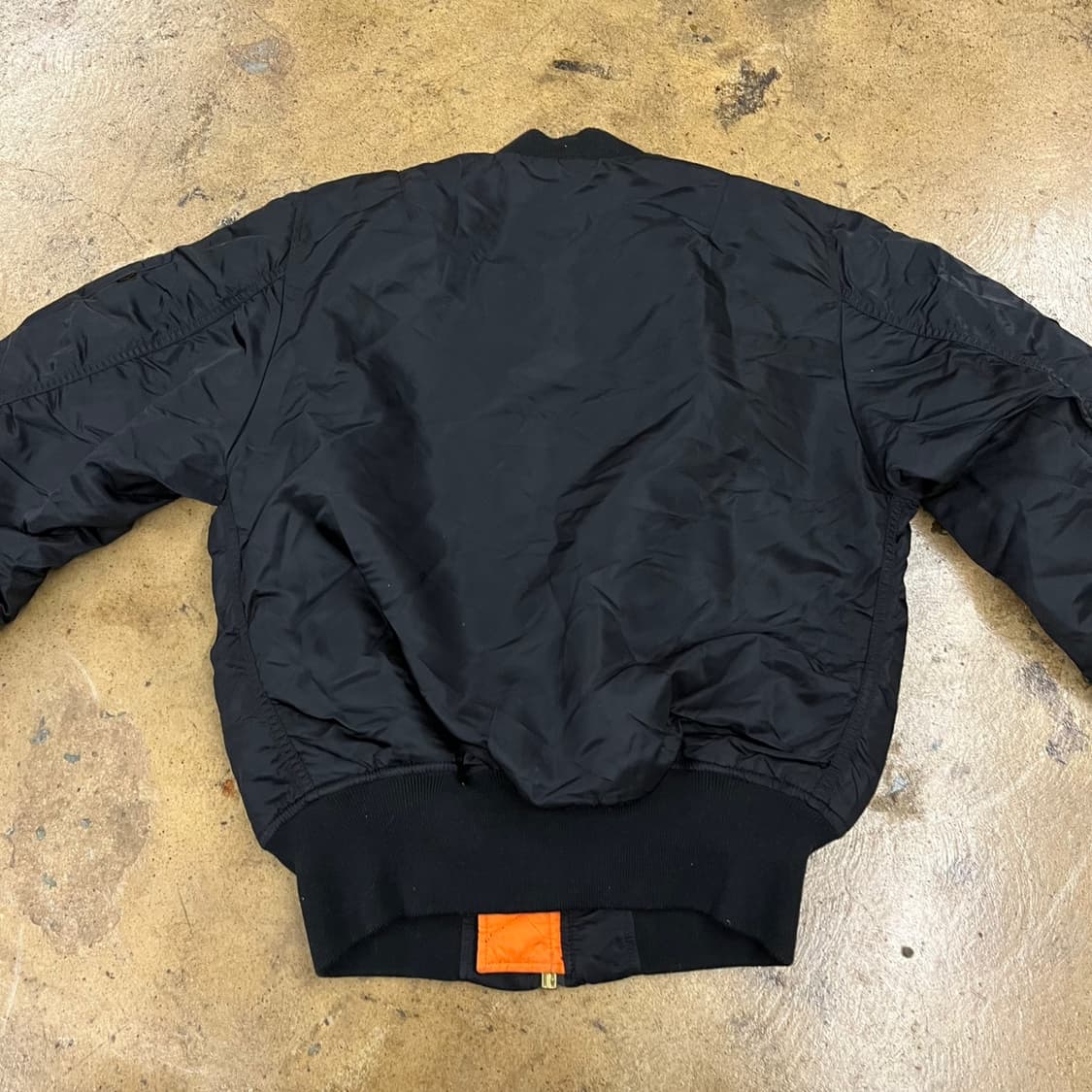 [정품/S] 알파인더스트리 블랙 오렌지 양면 MA-1 항공 점퍼 b17 상품이미지4