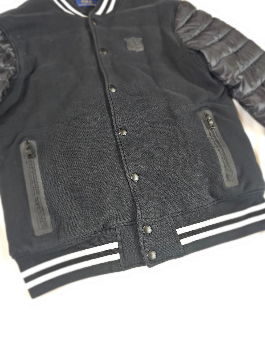 [M] 폴로 랄프로렌 패딩 소매 스타디움 자켓 블랙 상품이미지2