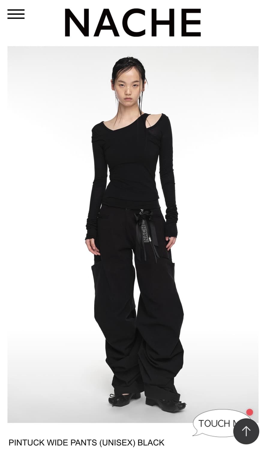 Nache 나체 핀턱 와이드 팬츠 상품이미지1