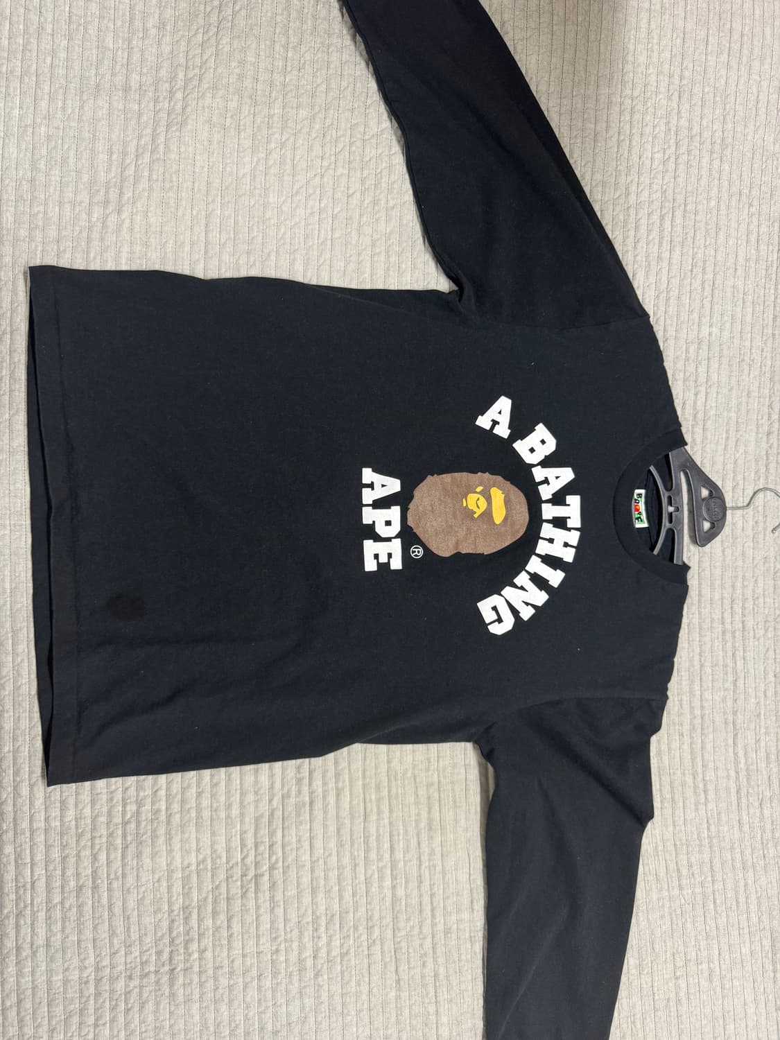 Bape College T-shirt black S 상품이미지4