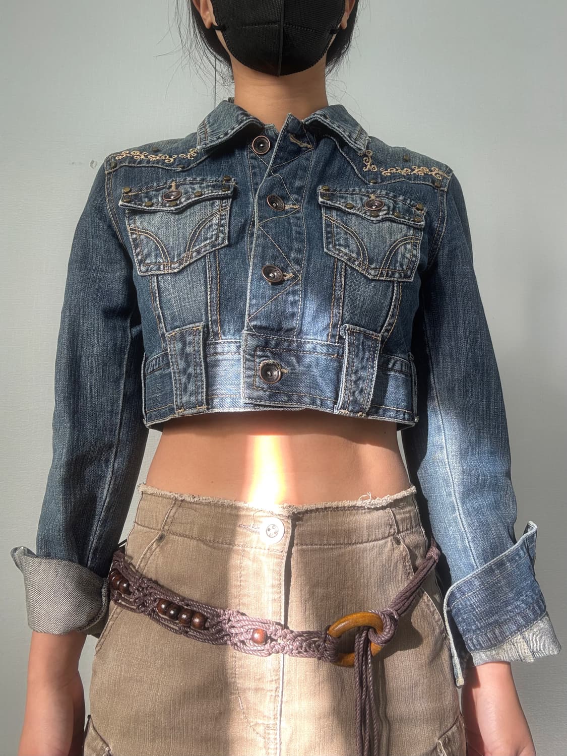 웨스턴 크롭 데님 자켓 상품이미지3